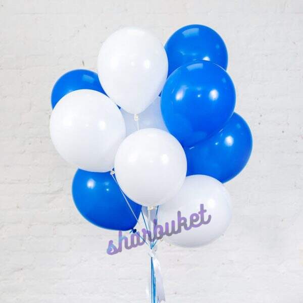 Набор шаров сине-белые (10 шаров)
