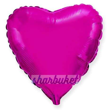 Шар сердце пурпурное 81см